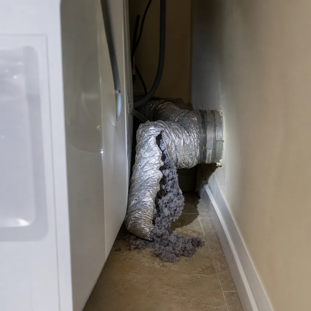 Illustration for dryer vent fire hazards woodland hills