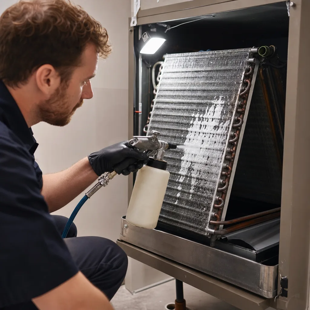 Illustration for evaporator coil cleaning woodland hills