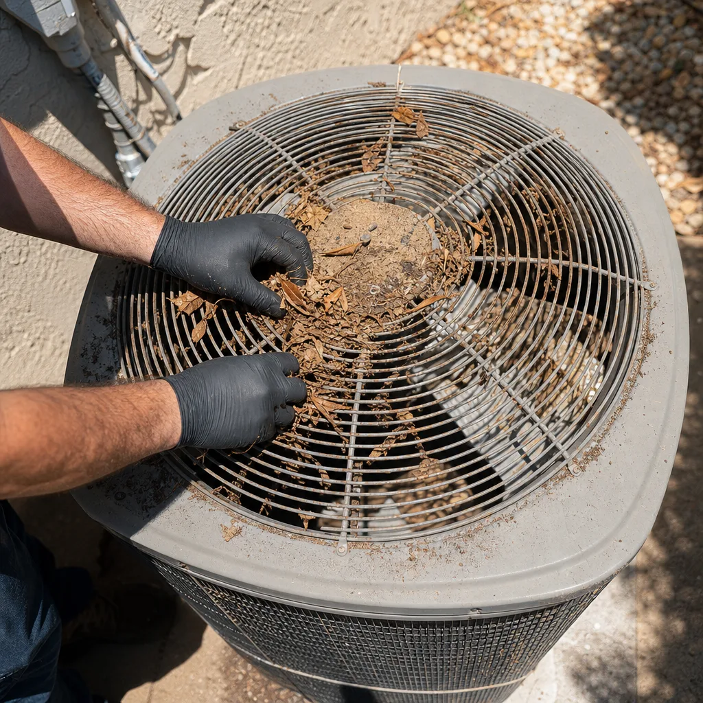 Illustration for ac condenser cleaning woodland hills